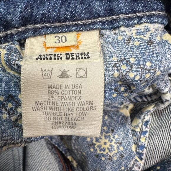 VTG Y2K Antik Denim Women’s Sz 30 Embroidered Flare Leg Western Low Rise Jeans - Picture 15 of 15